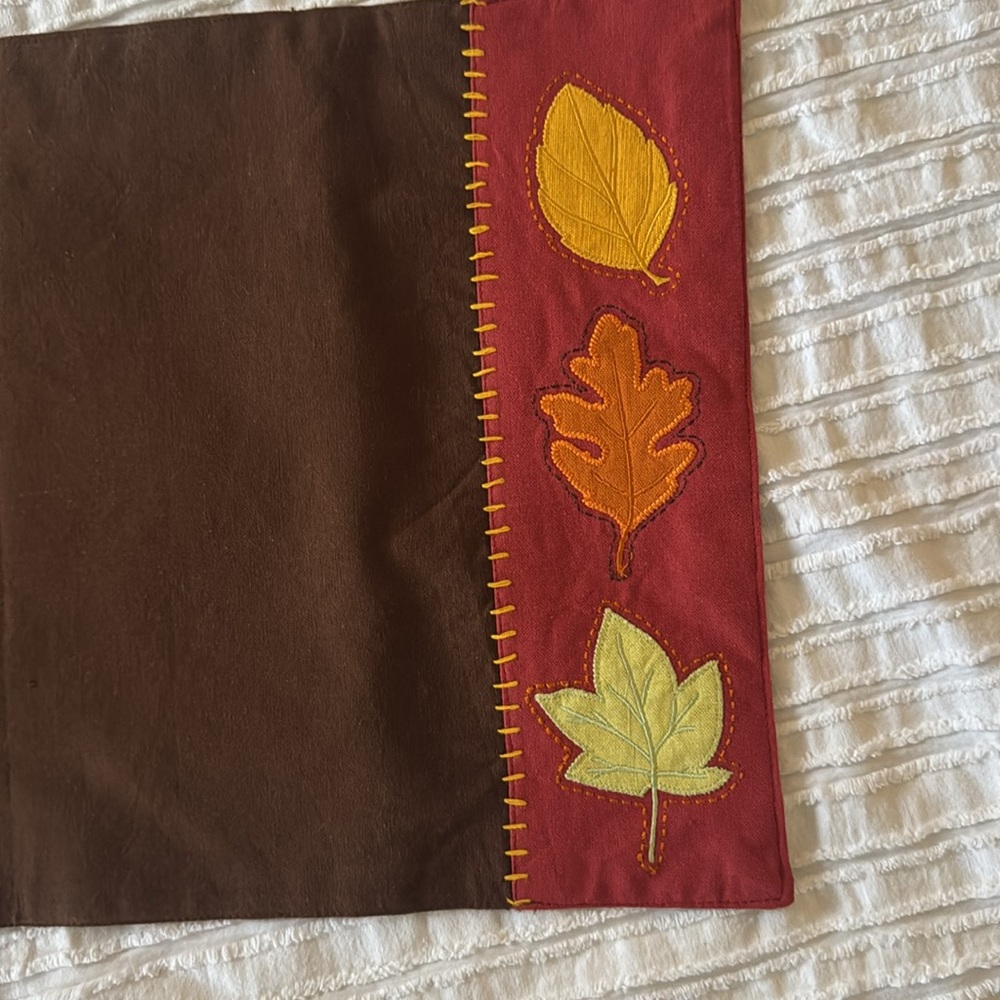 Fall Thanksgiving Table Runner Autumn Leaves 14 x 48